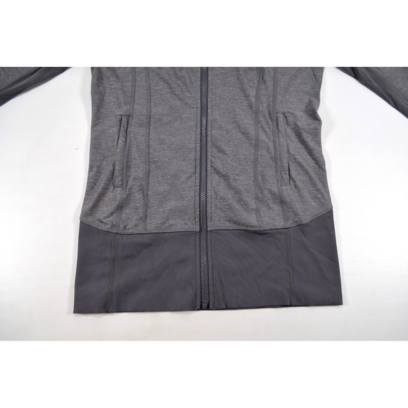 Lululemon Full Zip Lightweight Hoodie Jacket Womens 10 Gray Active Yoga Athletic - Picture 8 of 14